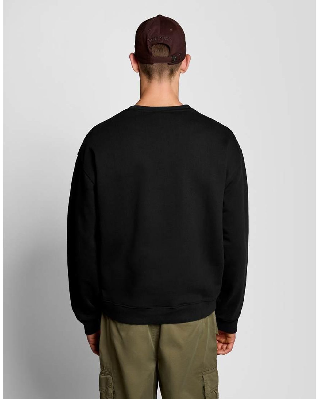 Lyle & Scott Black Heavyweight Script Sweatshirt for men