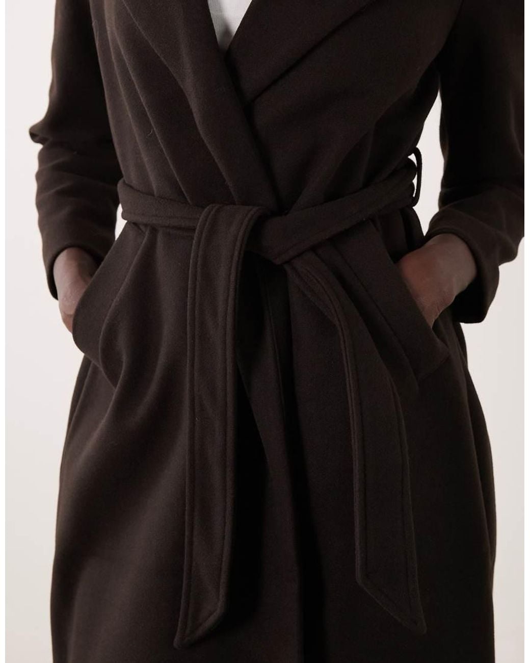 Vero Moda Black Belted Formal Maxi Coat