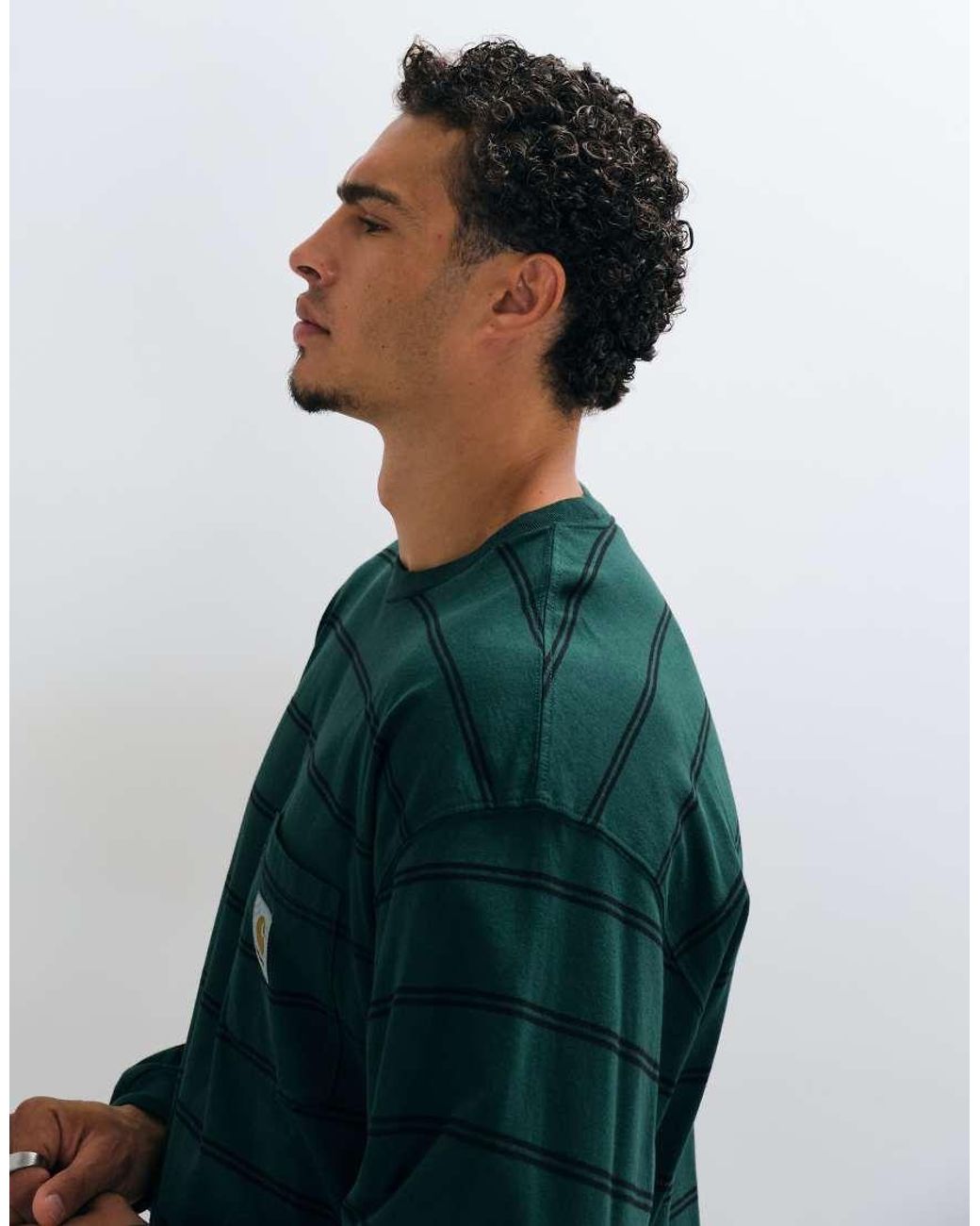 Carhartt Green Cardona Pocket Long Sleeve T-shirt for men