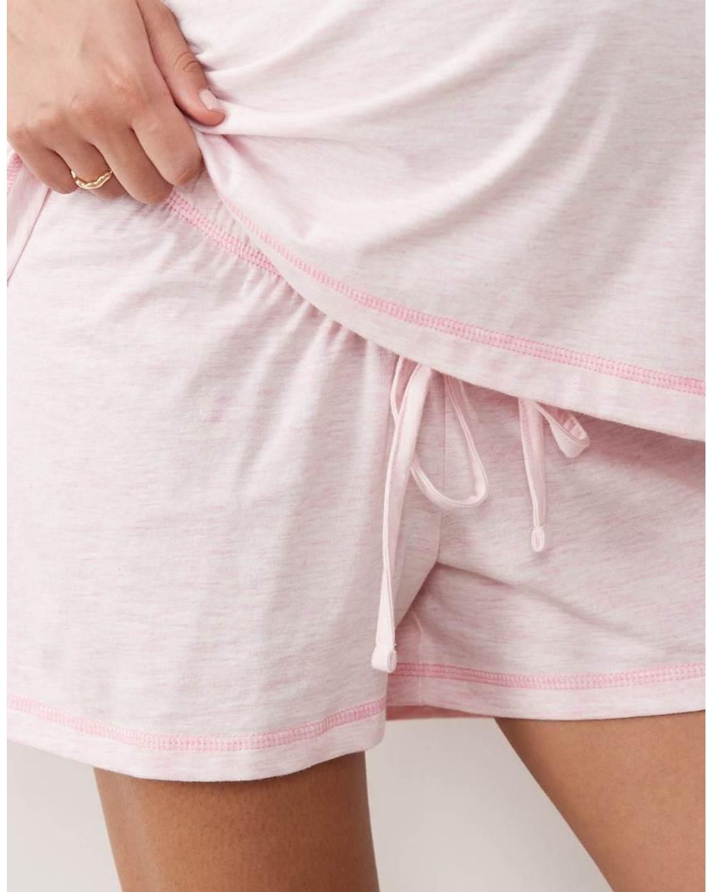 ASOS Pink Asos Design Maternity Oversized Tee And Short Pyjama Set