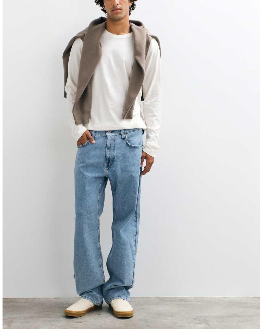 Hollister Blue Relaxed Fit Jeans for men