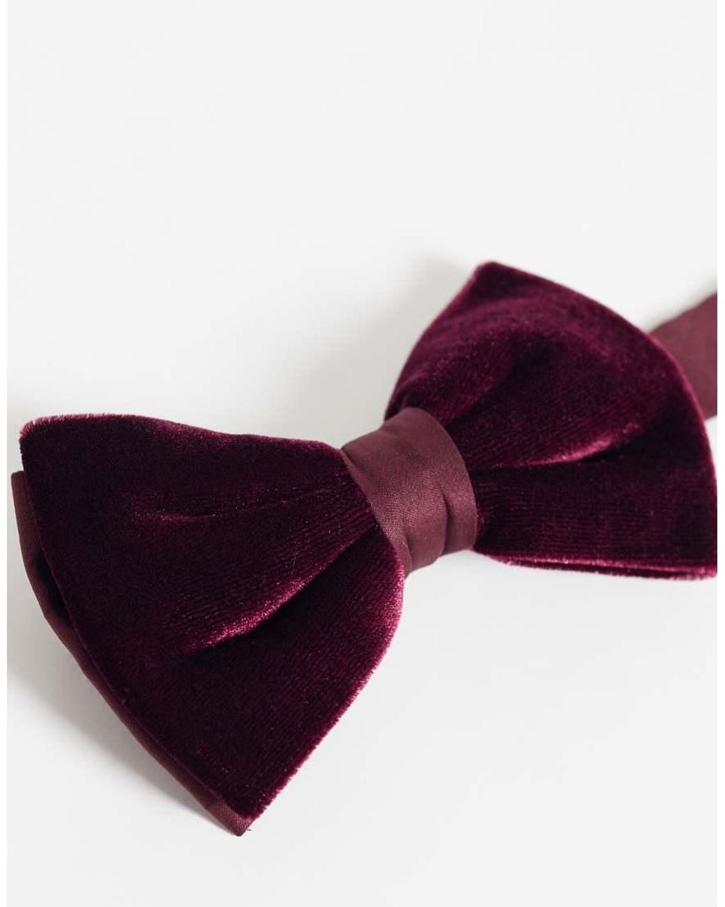 ASOS Red Velvet Bow Tie Giftbox for men