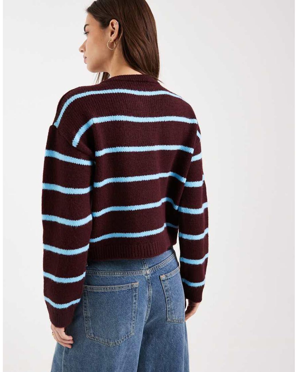 ASOS Blue Knitted Brushed Cardigan