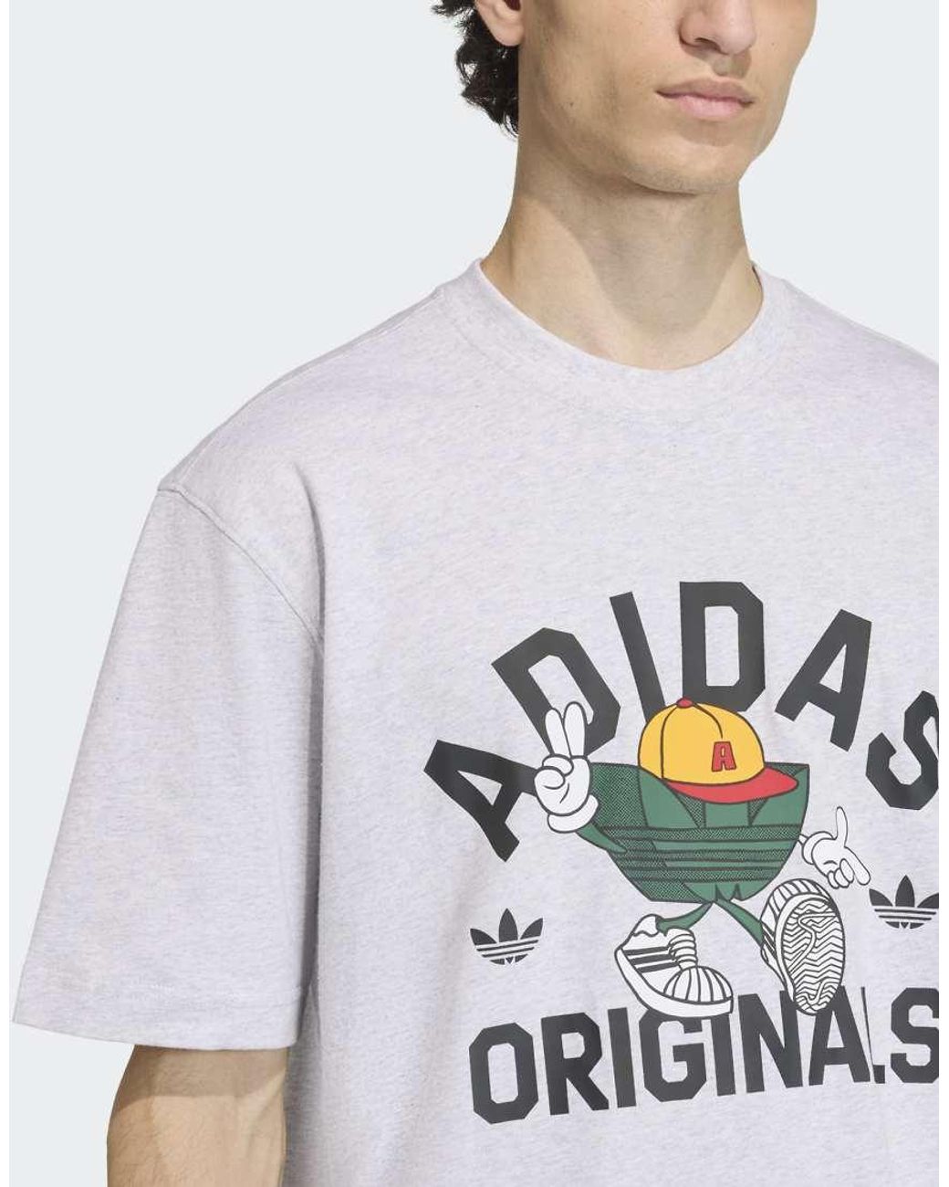 Adidas Originals White Trefoil Series Character T-Shirt for men