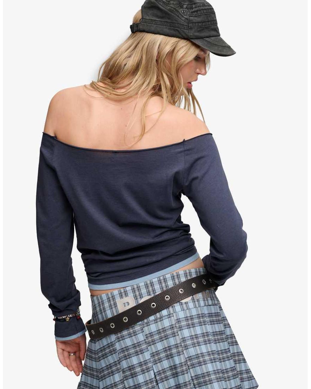 Bench x Superdry & Co Blue Fitted Long Sleeve Layer Top