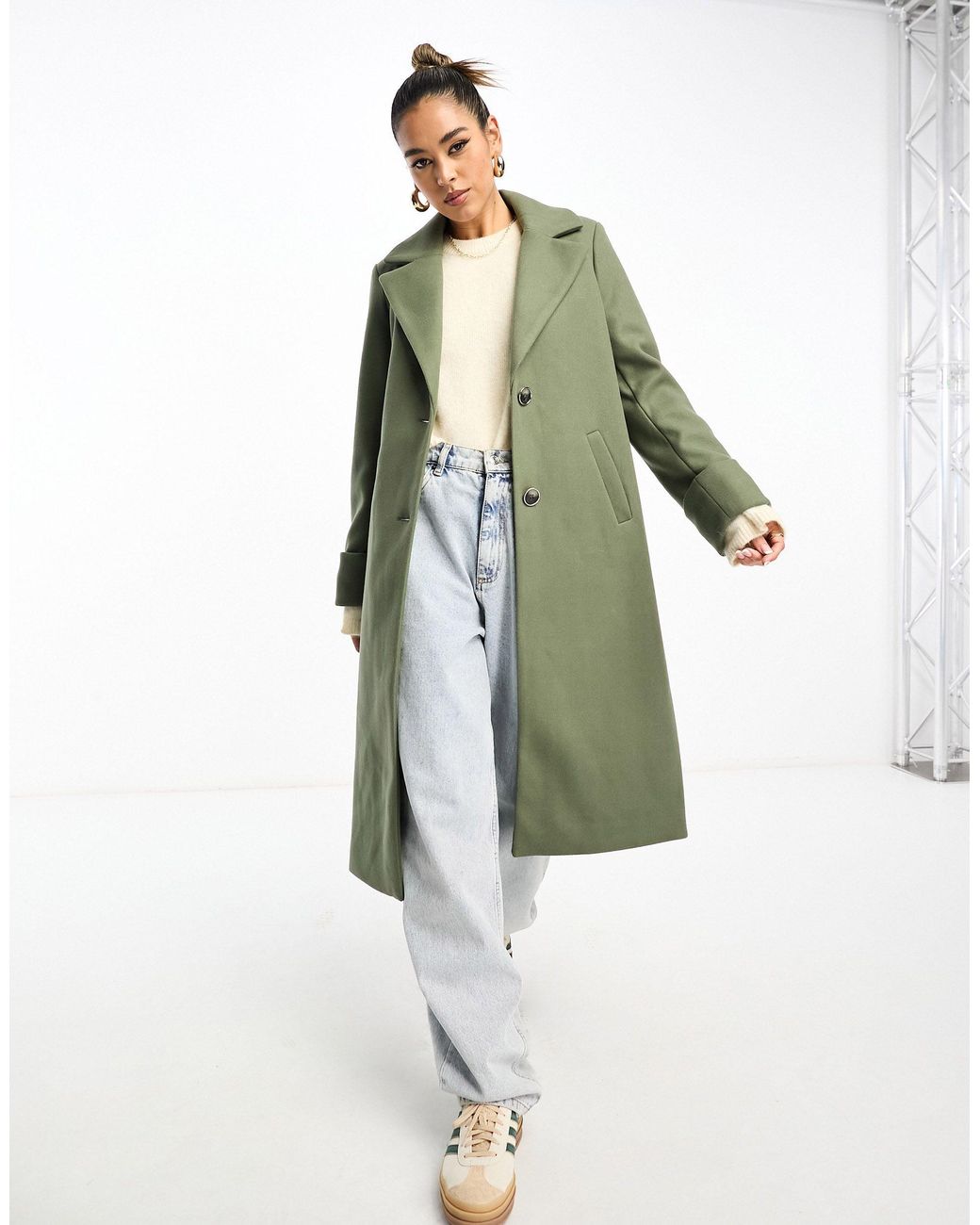River island shop green coat
