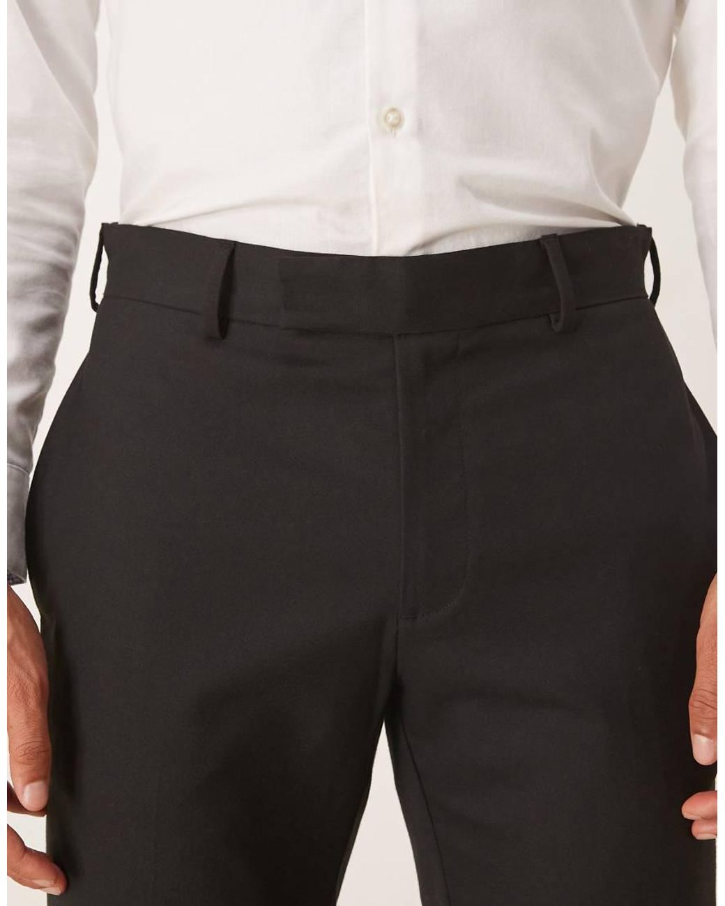 ASOS Black Smart Skinny Trousers for men
