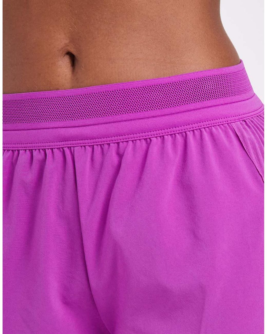 Nike Purple Aeroswift Dri-Fit Plisse 3Inch Mid-Rise Short