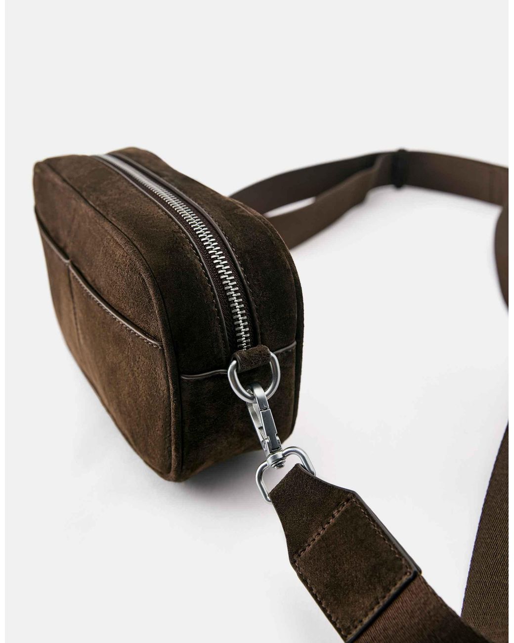 Pull&Bear Leder-umhängetasche in Black für Herren