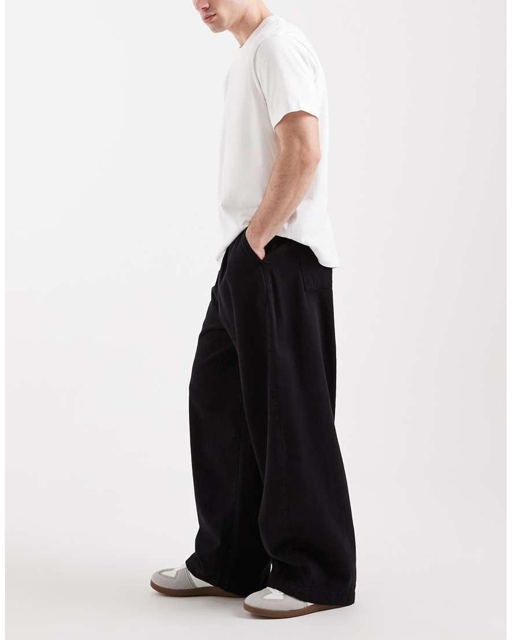 ASOS Black Oversized baggy Pants for men