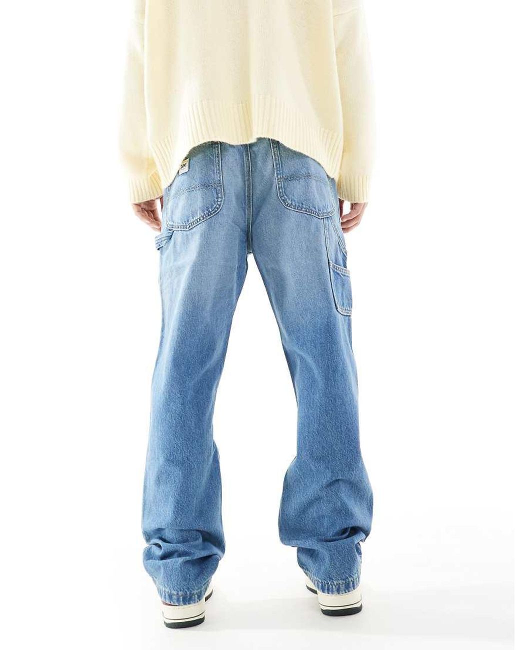 Lee Jeans Double Knee Carpenter Loose Straight Fit Jeans in Blue
