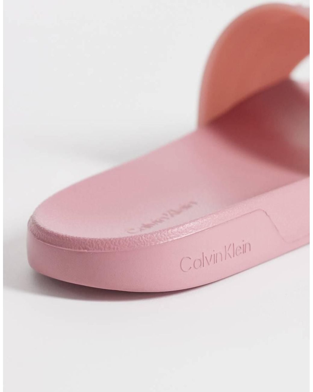 Calvin Klein Pink Jeans Essential Logo Slides