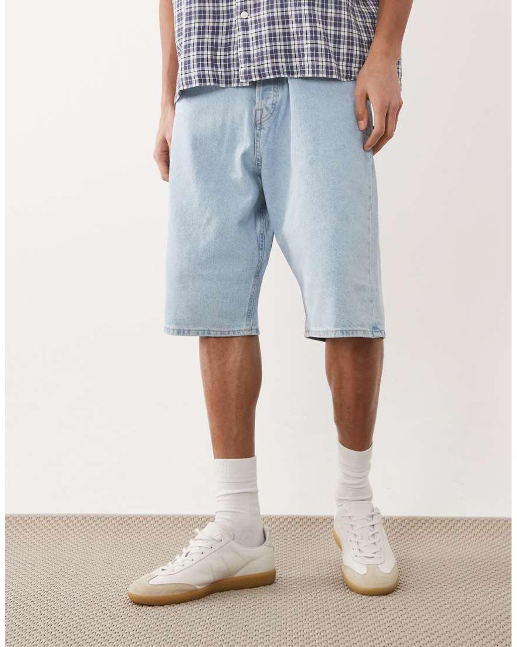Jack & Jones Blue Ron baggy Fit Denim Jorts for men