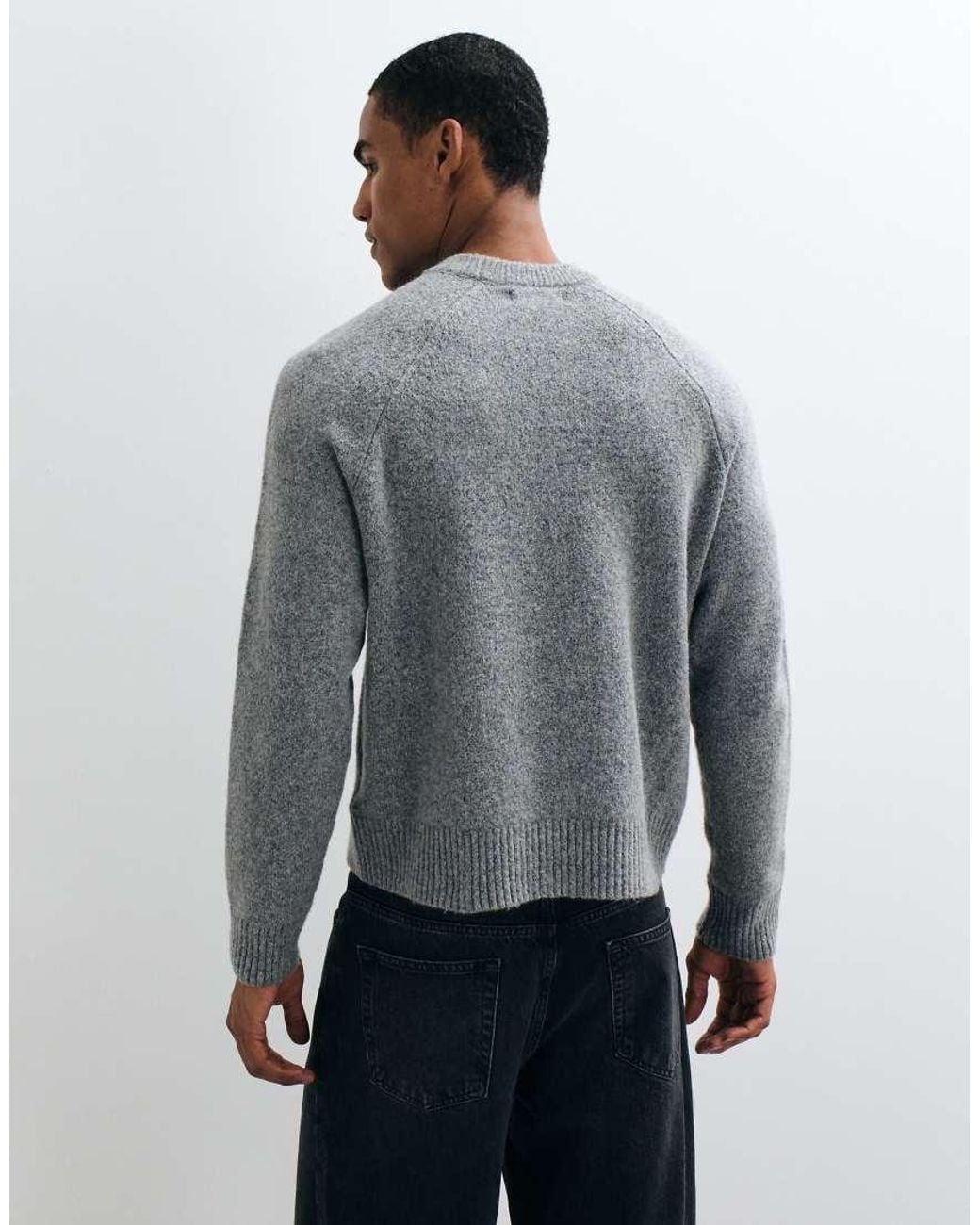 Cotton On Gray Super Soft Boxy Knit for men