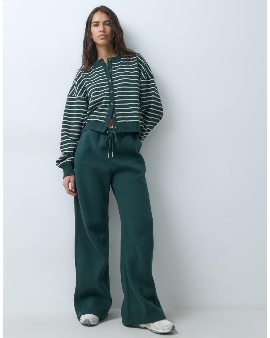 Abercrombie & Fitch Green Wide Leg Jogger Co-Ord