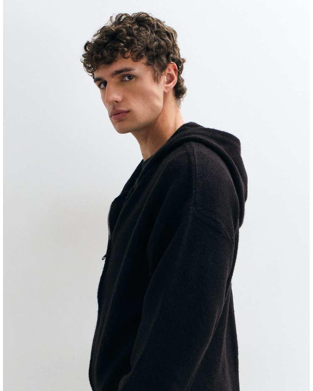 Jack & Jones Blue Knit Zip Up Hoodie for men