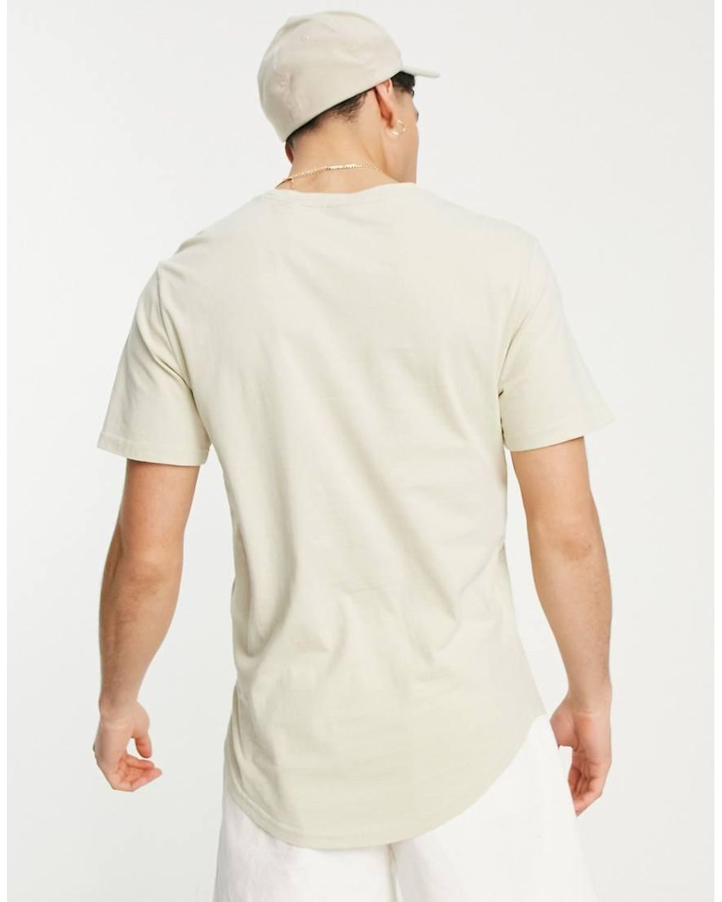 Only & Sons Multicolor Longline Curve Hem T-Shirt for men