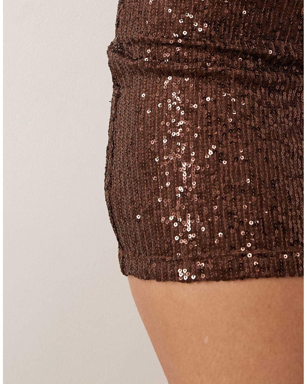 ASOS White Sequin Mini Skirt