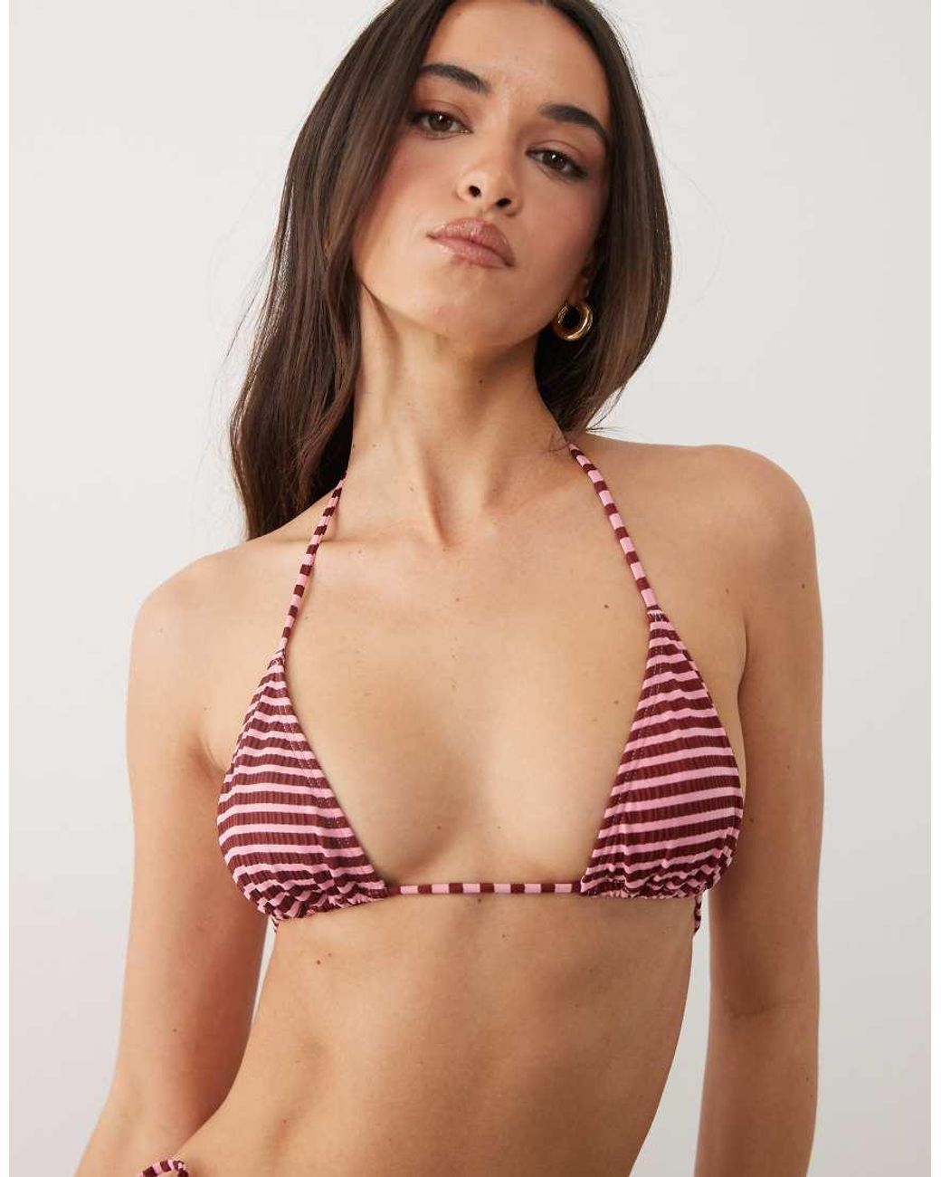 ASOS Multicolor Violet Triangle Bikini Top