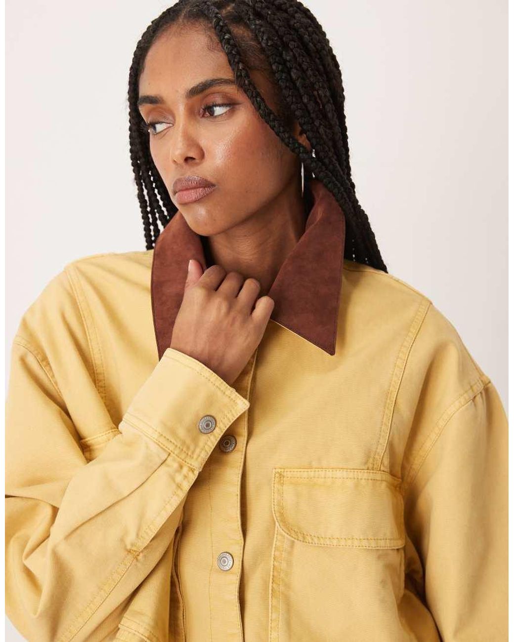 Free People Blue Martha Workwear Jacket