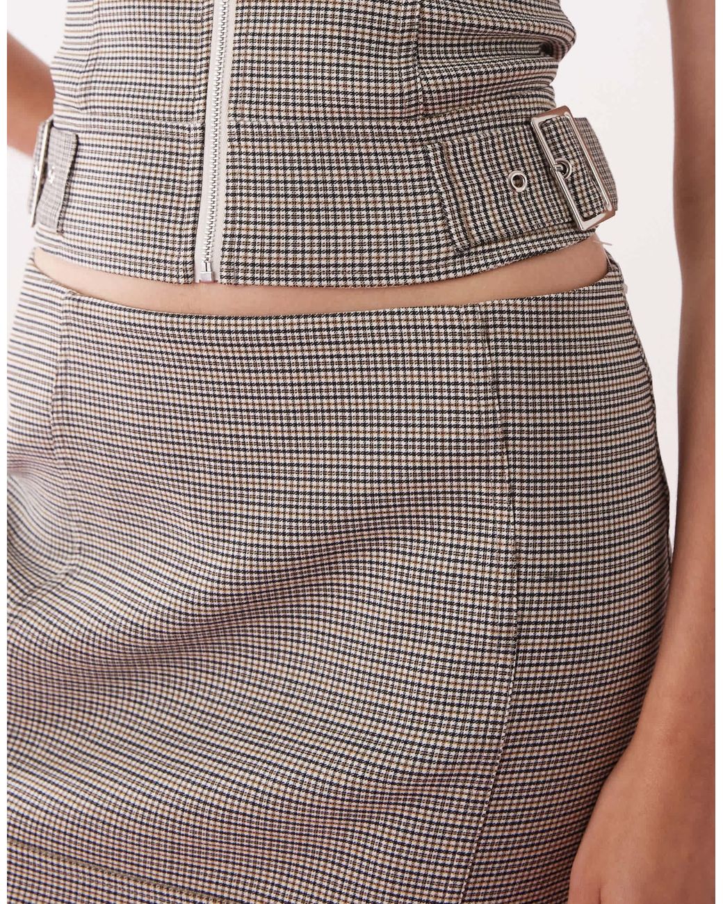 Collusion Multicolor Tailored Mini Skirt