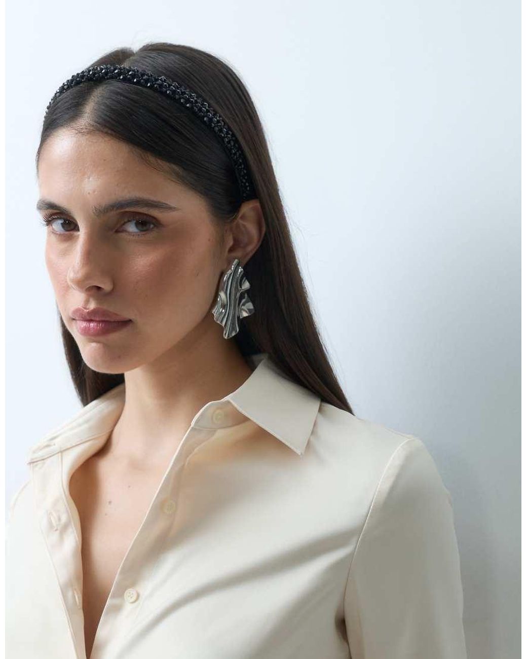 Accessorize Black Beaded Sparkle Headband