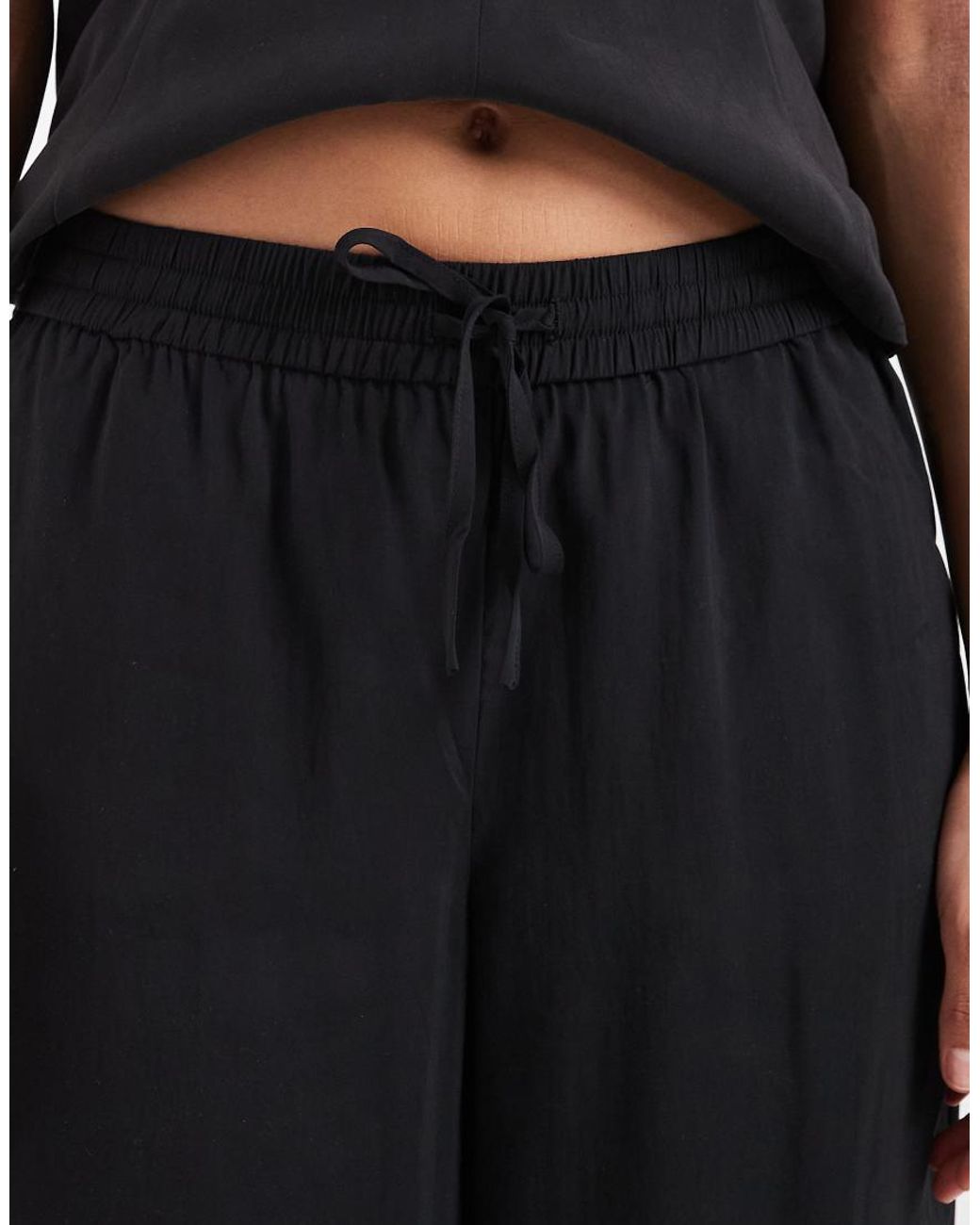 ONLY White Pull On Wide Leg Trousers Co-ord