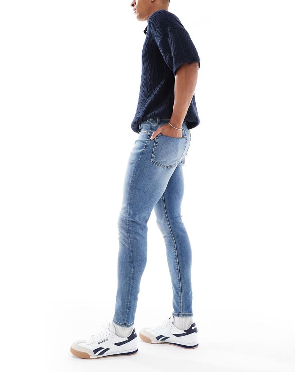 ASOS Blue Power Stretch Jeans for men