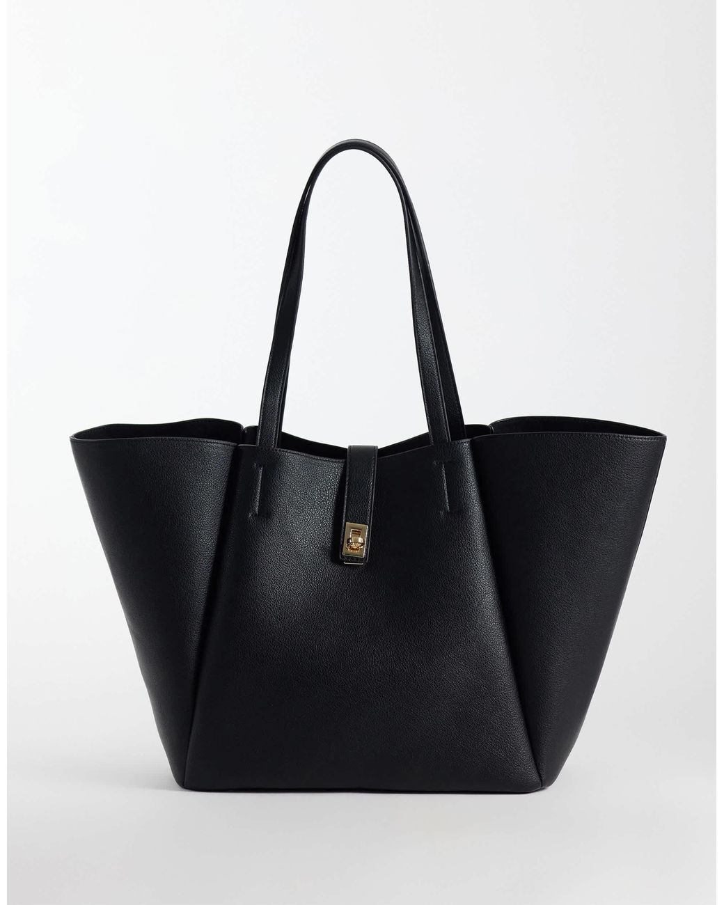ASOS Black Tote-bag mit flügel-detail und schlossdetail