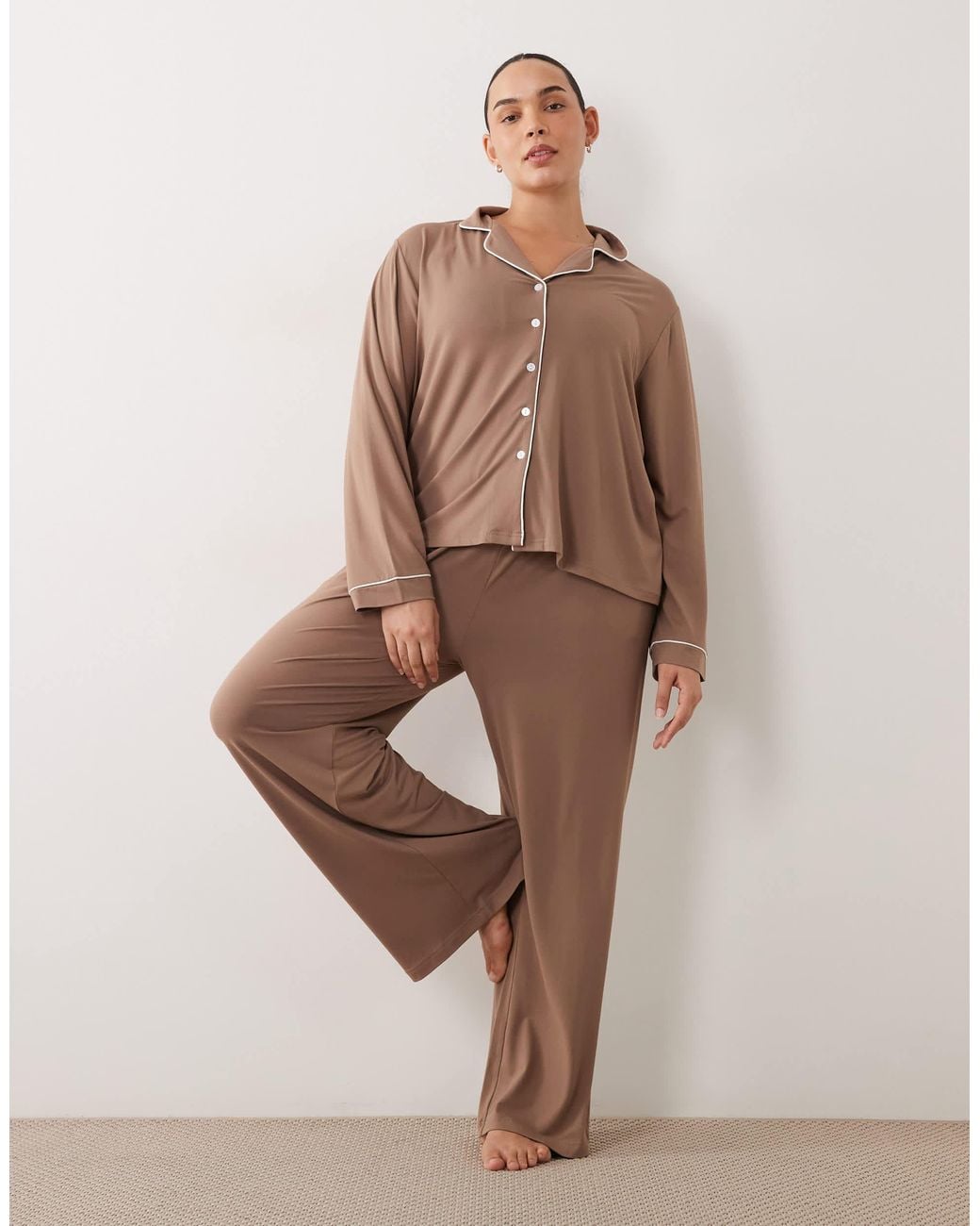Curve ensemble Threadbare en coloris Brown