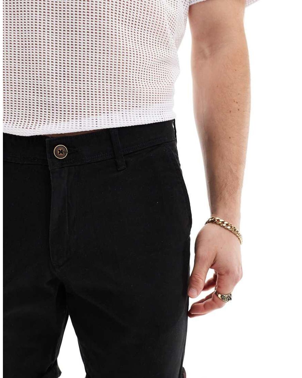 Jack & Jones Black Chino Shorts for men