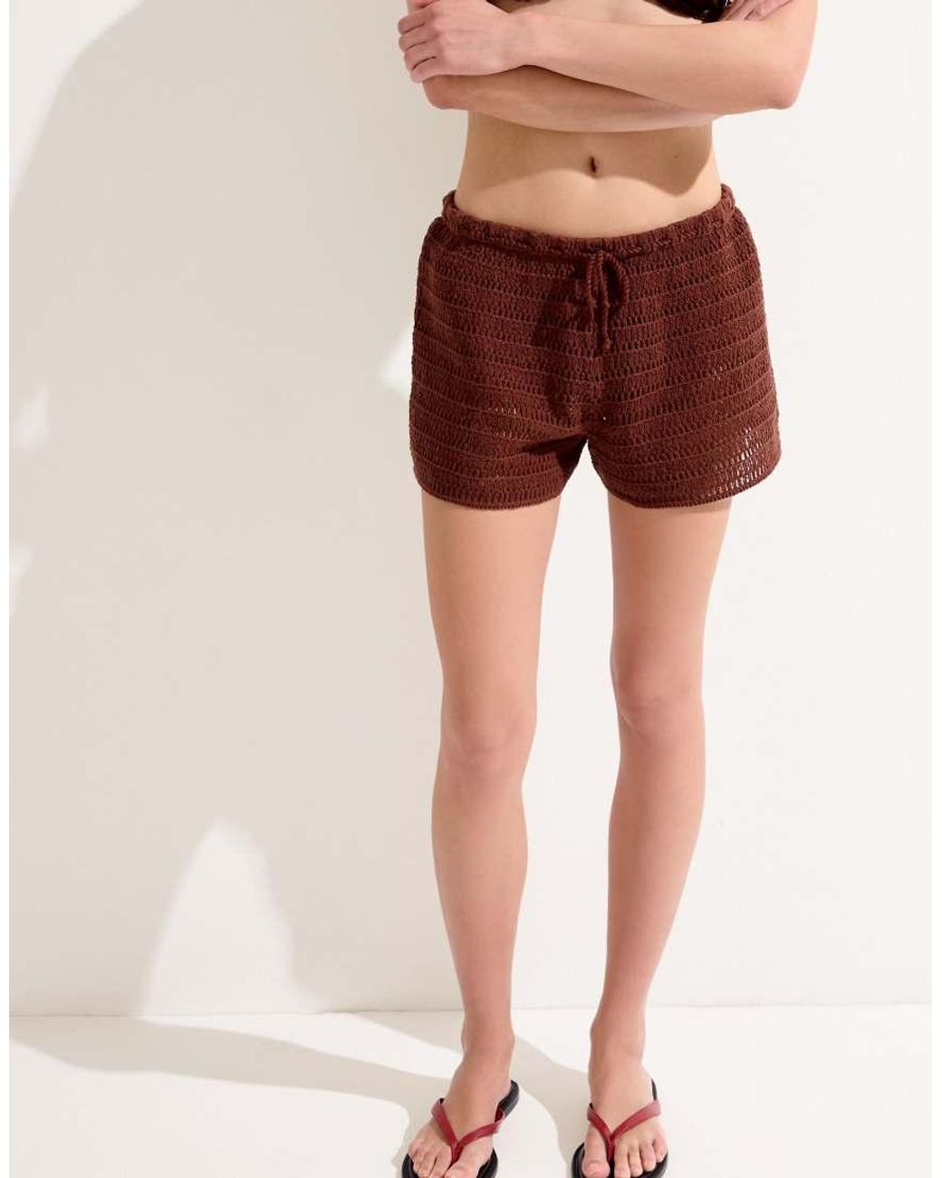 Calzedonia Natural Crochet Shorts