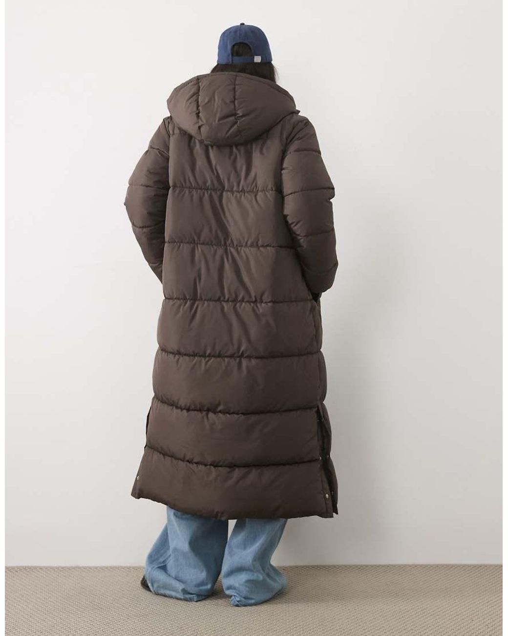 JJ Rebel Brown Long Puffer Jacket