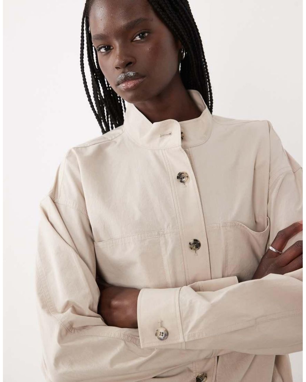 ARKET Natural Cotton Sporty Overshirt