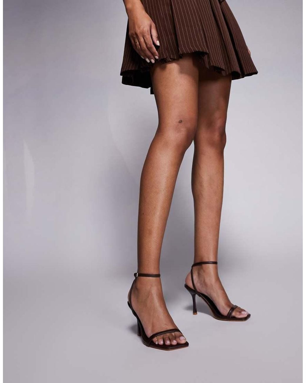 SIMMI Brown Simmi London Wide Fit Marnie Barely There Sandals