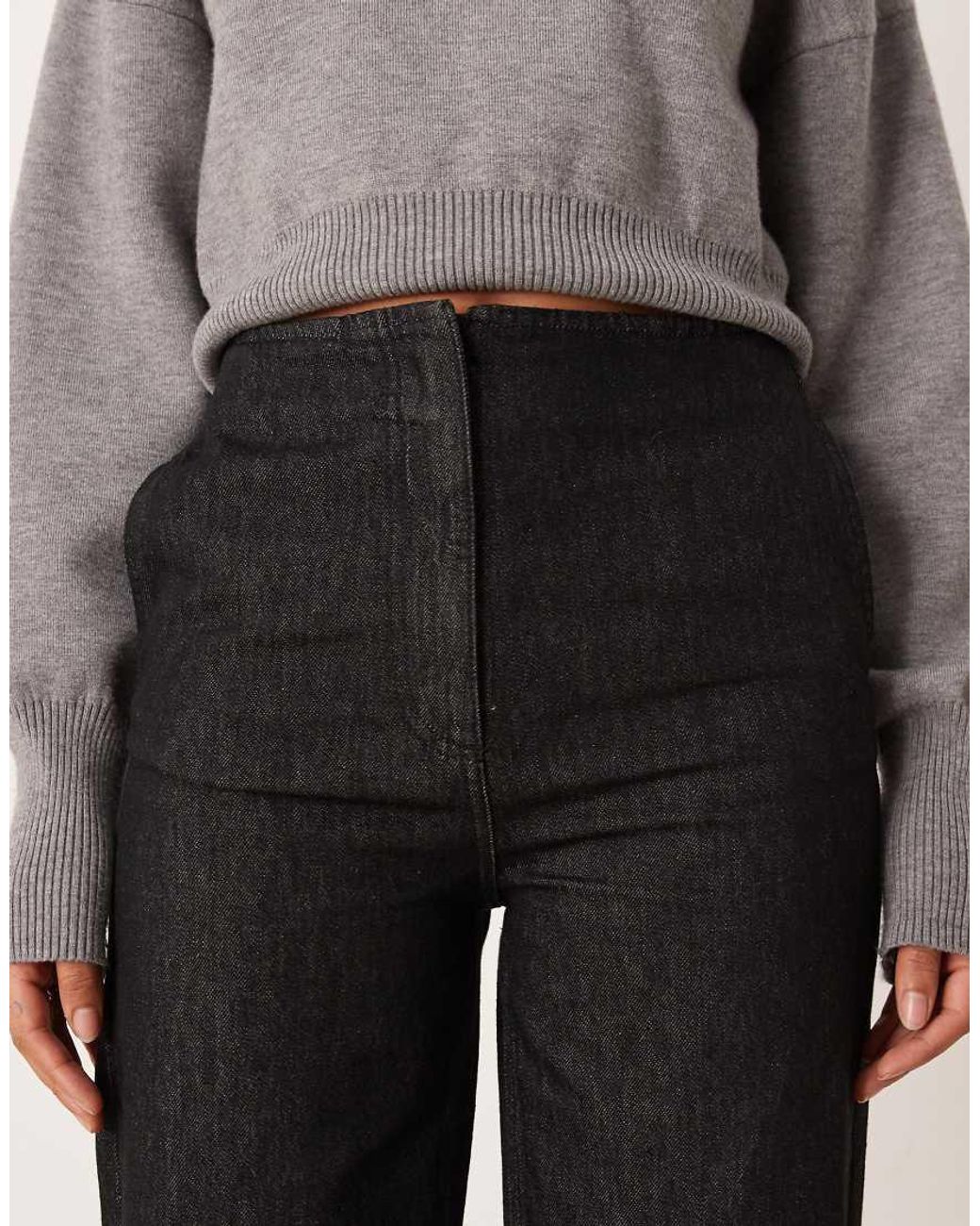 ASOS White Low Rise Clean Waistband Jeans