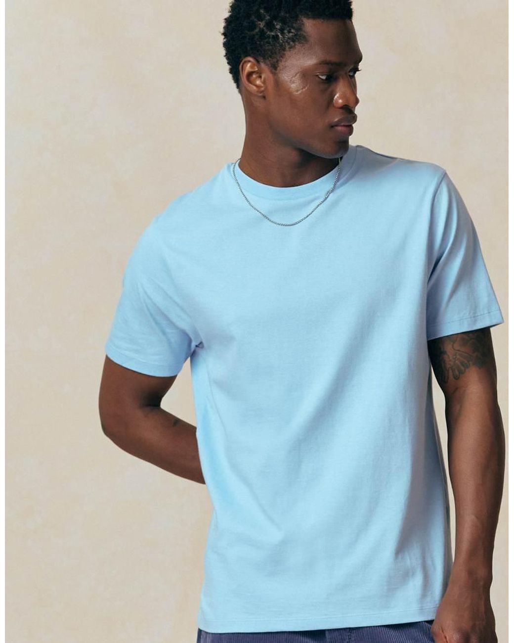 ASOS Blue Essentials Regular Fit T-Shirt for men