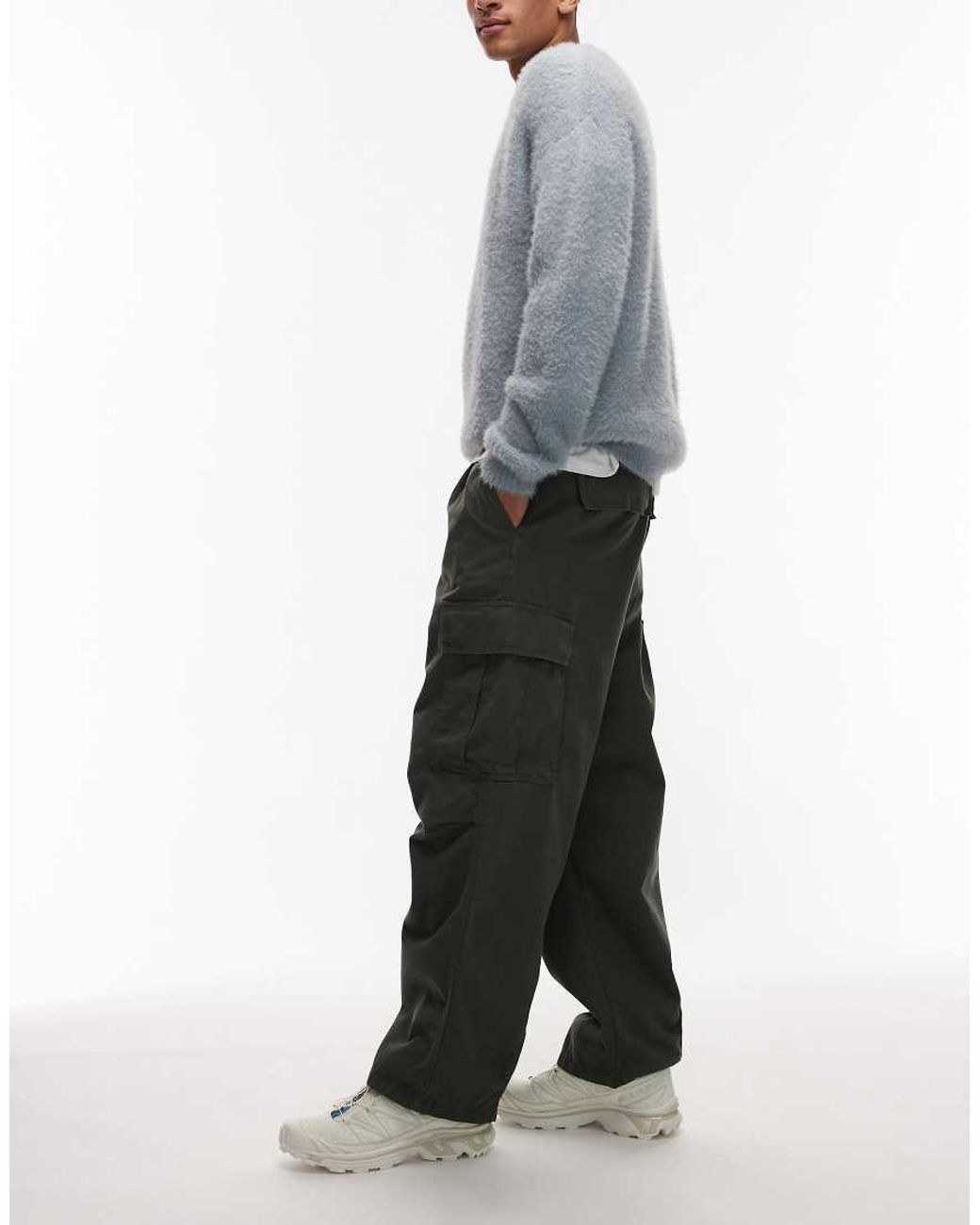 Carhartt Gray Cole Baggy Cargo Trousers for men