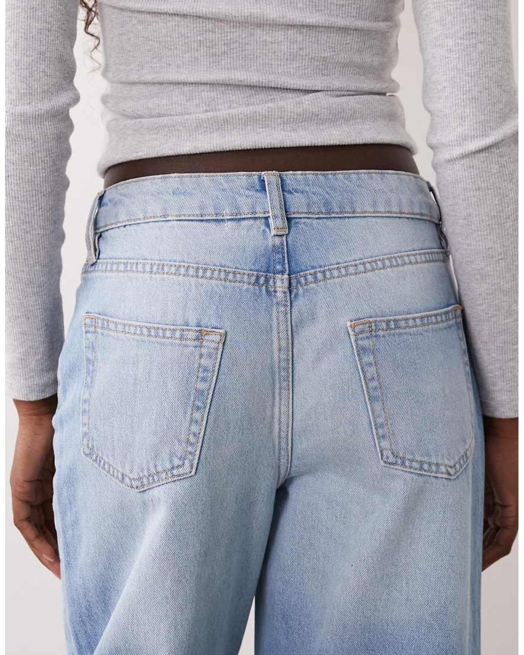 Nobody's Child Blue Putney Barrel Leg Jeans