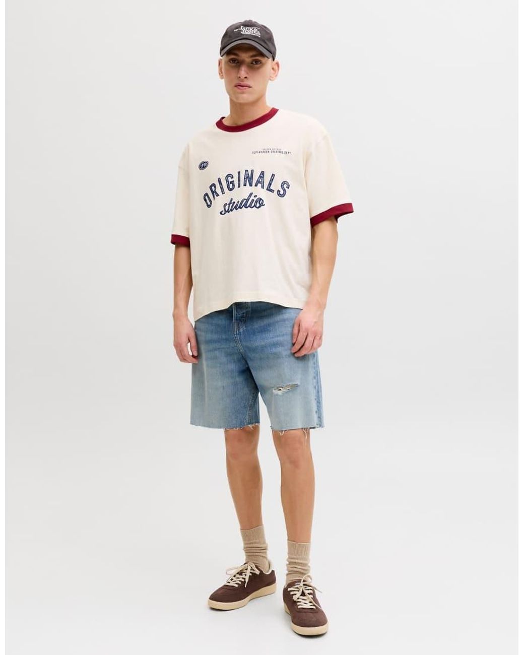 Jack & Jones Blue Loose Fit Shorts for men