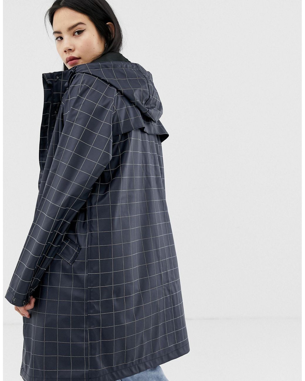 Checked raincoat hot sale