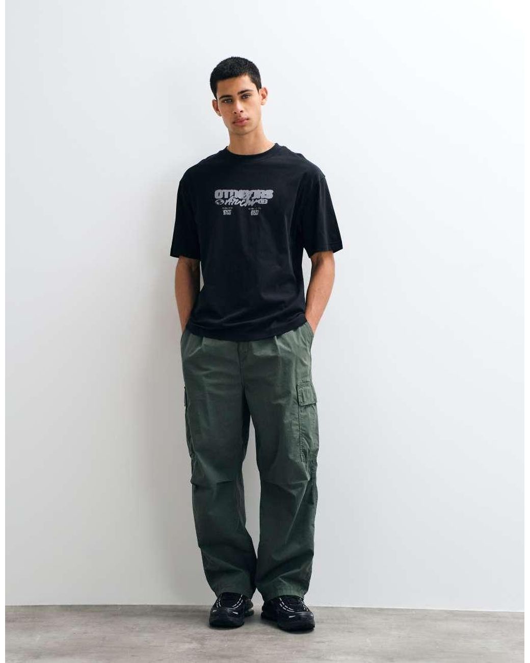 ASOS Blue Relaxed T-shirt With Mountain Graphic for men