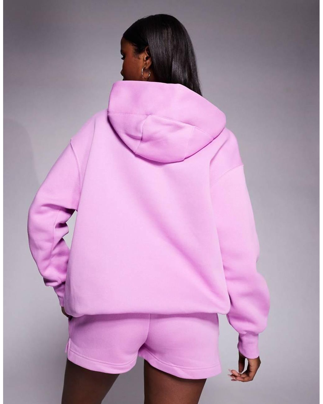 Nike Pink Phoenix Fleece Oversized Logo Hoodie