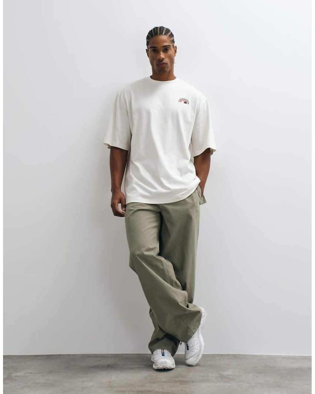 The North Face Gray Rounded Tree Logo T-shirt for men