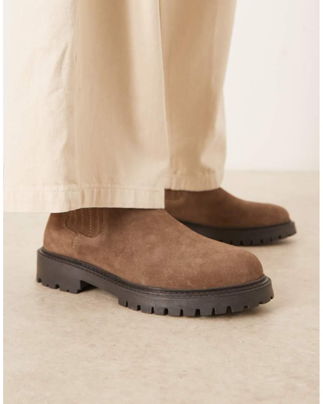 ASOS Natural Chelsea Boots for men