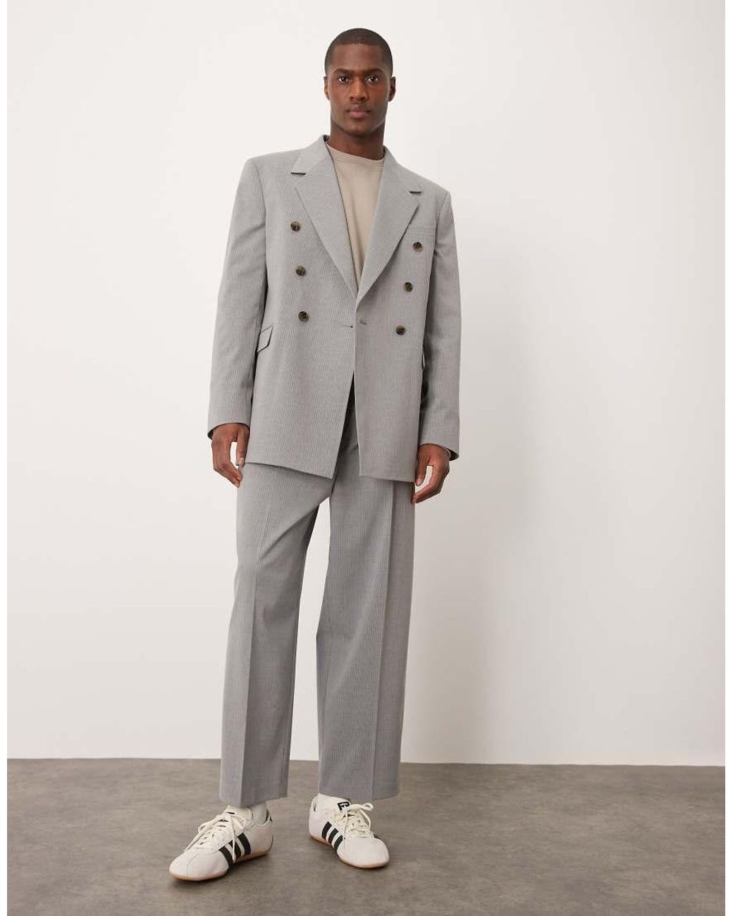 ASOS Gray Relaxed Suit Jacket for men