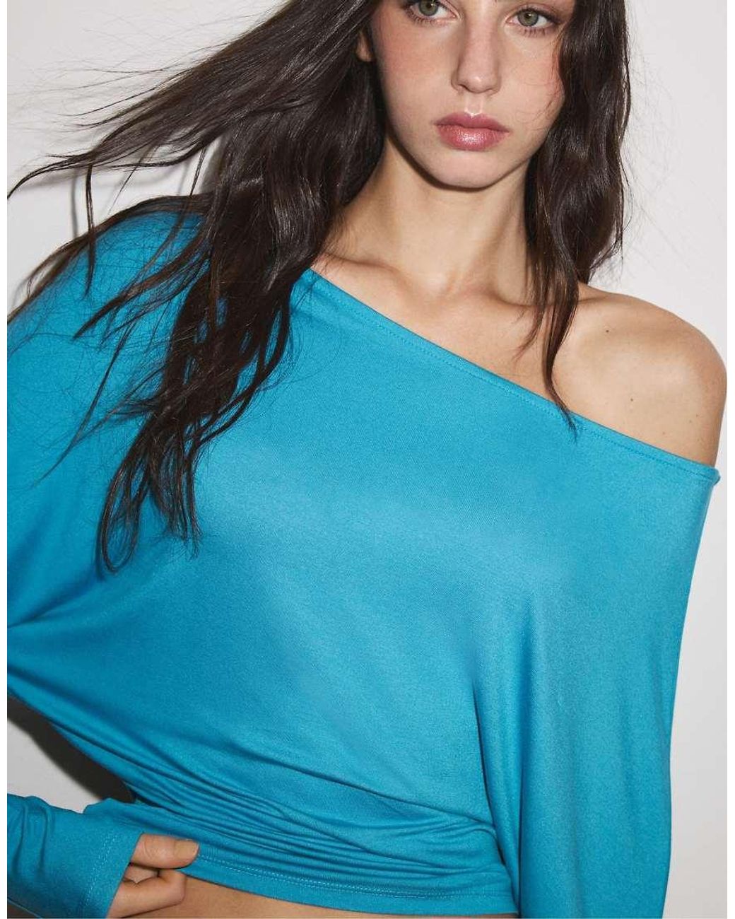 Stradivarius Blue Waistband Effect T-shirt