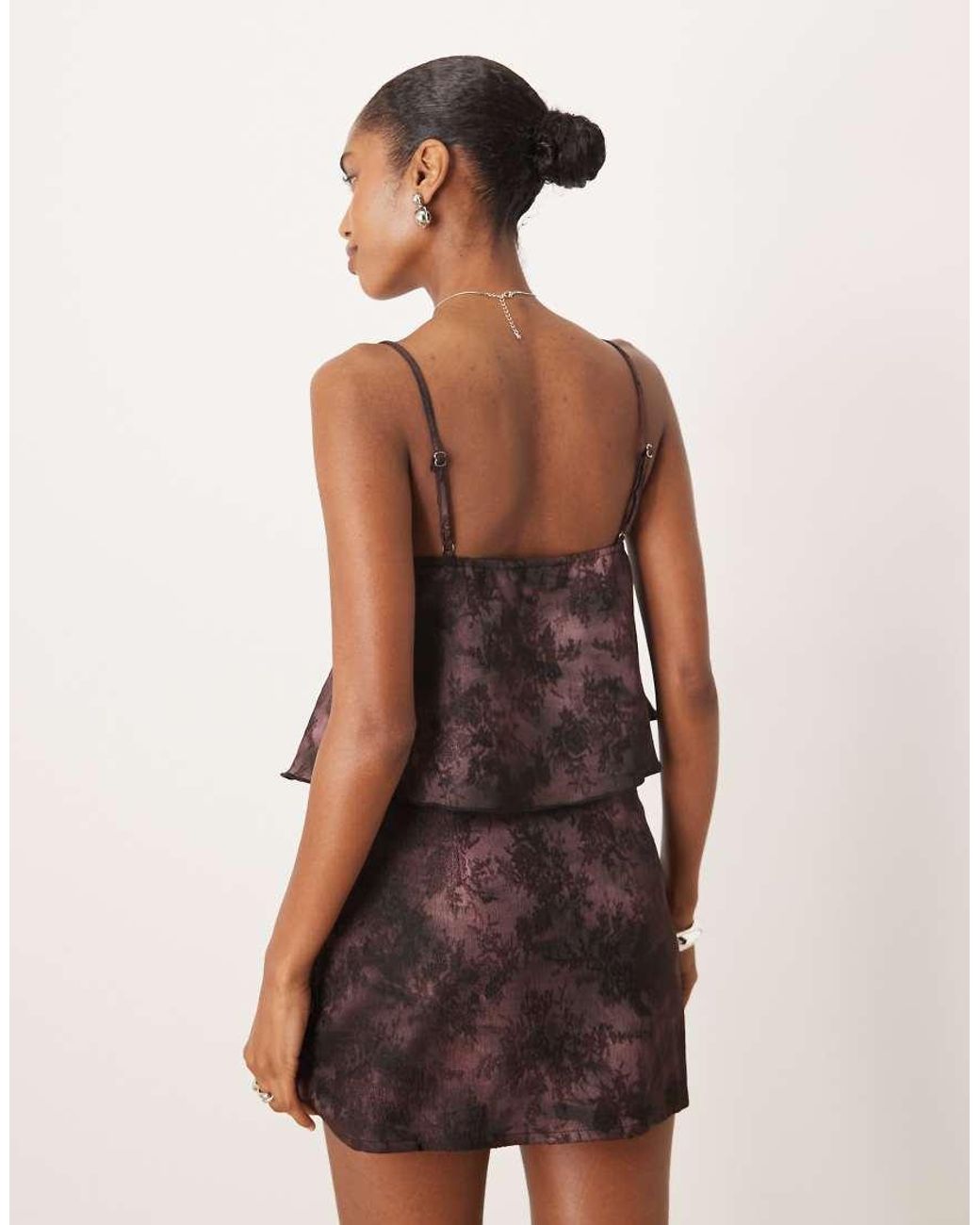 Motel Purple Marina V Neck Flowing Top