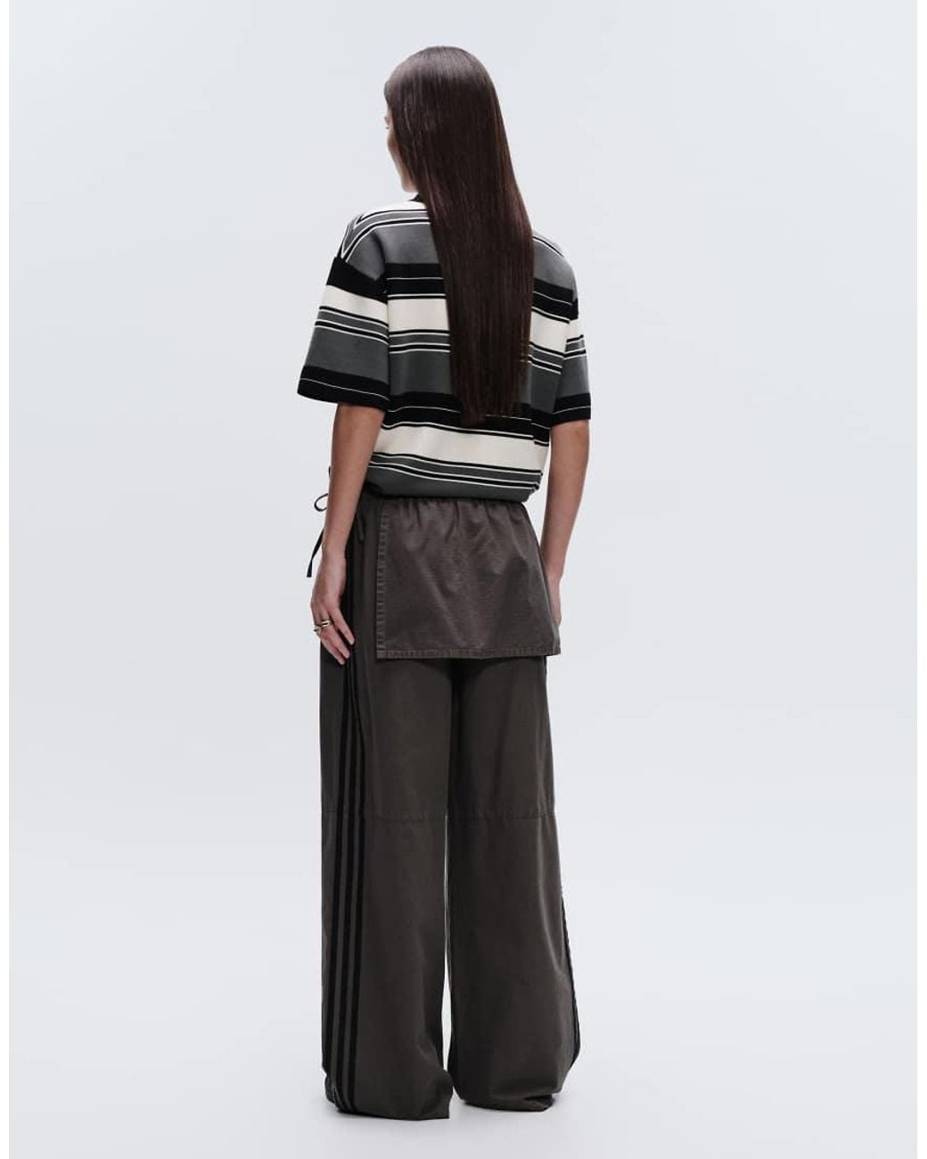 adidas Originals x ASOS Black Oversized joggers With Skirt Overlay