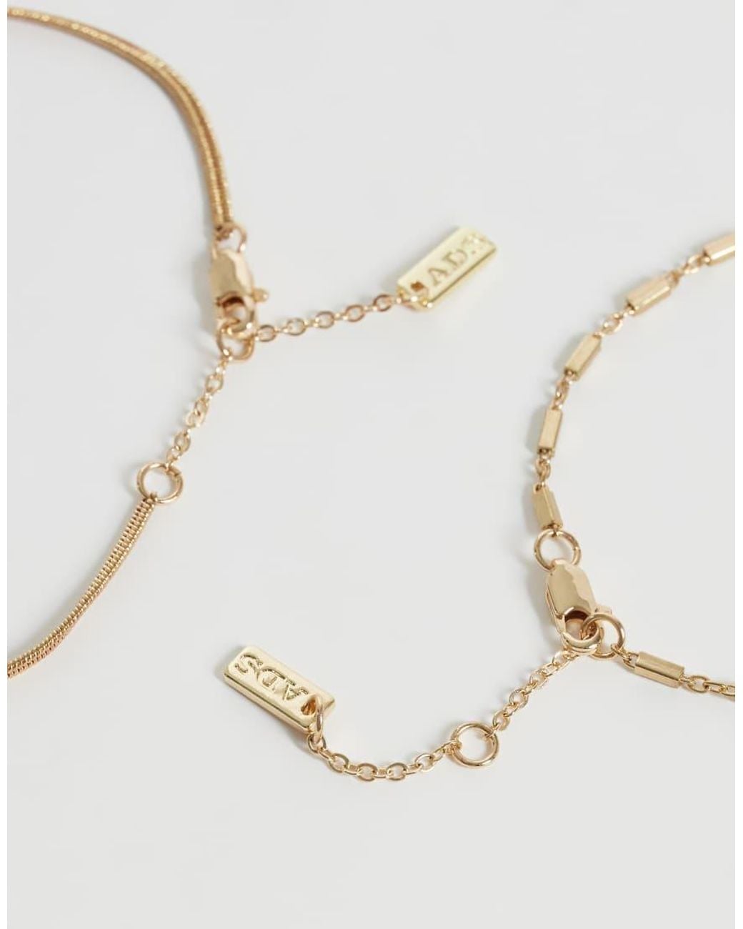 ASOS Natural 2 Pack Chain Bracelet for men